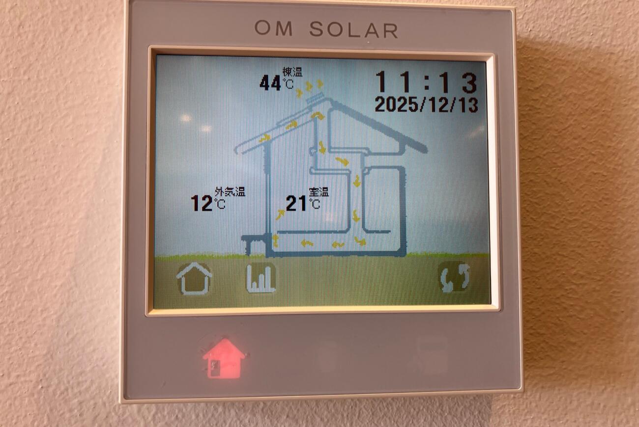冬のOMソーラーの実力を実感する朝